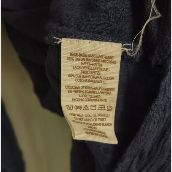 Free People Blue Shirt Womens XS Oversized Button Up Gauze Rayon Cotton Top - Picture 3 of 5